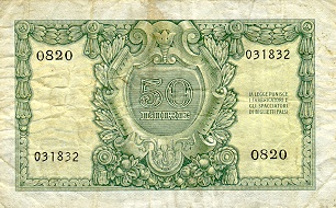50 lire italiane del 1951
